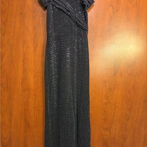 Elegant Black Sequin Evening Gown
